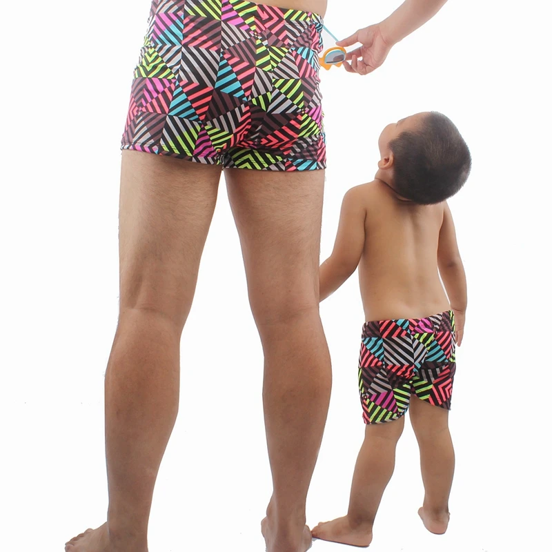 SWIMMART 2019 Summer Parent Child Swimming Trunk Bathing Suits Family Set Swimsuit Men Beachwear Kids Swimwear Drop Shipping | Спорт и