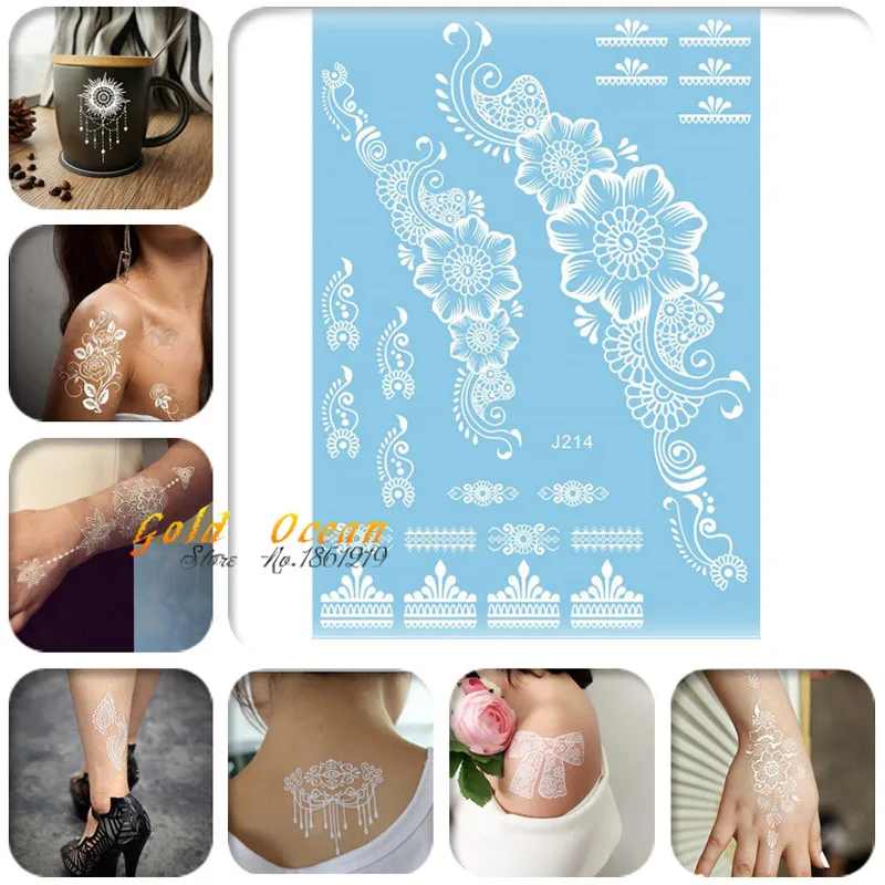 1PC Large Henna Flower Temporary Tattoo Paste GJ214 White Henna Tattoo Sticker Water Transfer Tattoo Self Adhesive Wedding Party
1PC Large Henna Flower Temporary Tattoo Paste GJ214 White Henna Tattoo Sticker Water Transfer Tattoo Self Adhesive Wedding Party