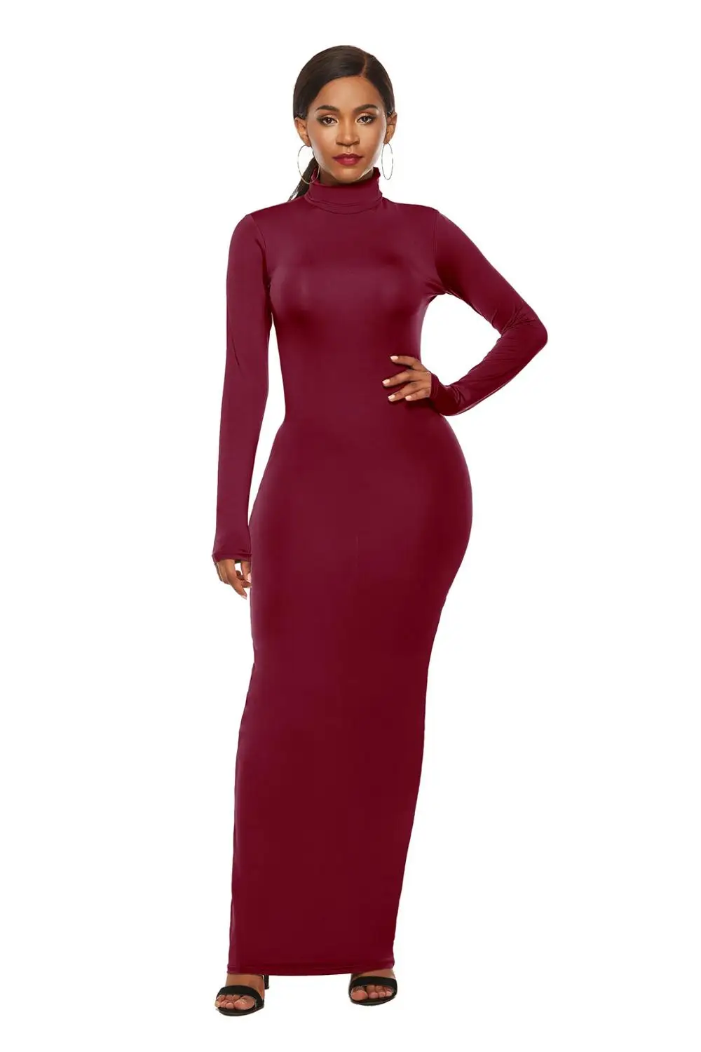 Echoine Autumn/Spring Long Sleeve Turtleneck Bodycon Bandage Maxi Dress Women Plus Size S-5XL Vintage Robe Dress Vestidos
Echoine Autumn/Spring Long Sleeve Turtleneck Bodycon Bandage Maxi Dress Women Plus Size S-5XL Vintage Robe Dress Vestidos