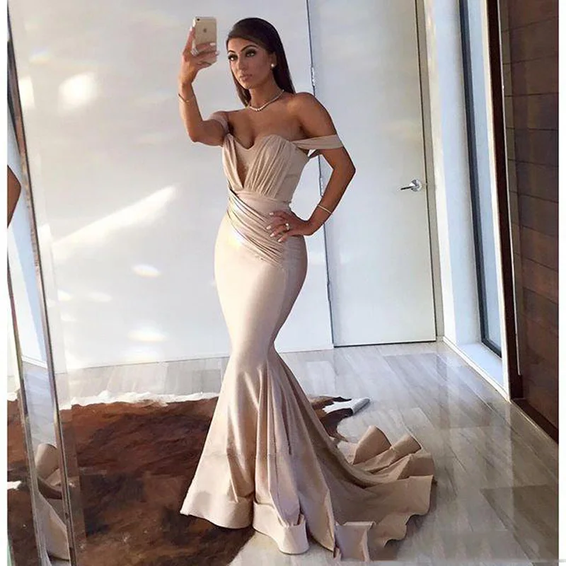 Cheap Long Mermaid Prom Dress Sexy Off the Shoulder Pleated Satin Simple Vintage Evening Dress Floor Length Women Party Dress
Cheap Long Mermaid Prom Dress Sexy Off the Shoulder Pleated Satin Simple Vintage Evening Dress Floor Length Women Party Dress