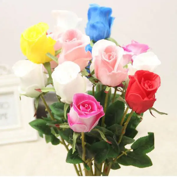 10PCS/lot PU Simulated Rose Artificial Flowers Real Touch rose Flowers Wedding Bouquet DIY Home Party Birthday gift Decor
10PCS/lot PU Simulated Rose Artificial Flowers Real Touch rose Flowers Wedding Bouquet DIY Home Party Birthday gift Decor