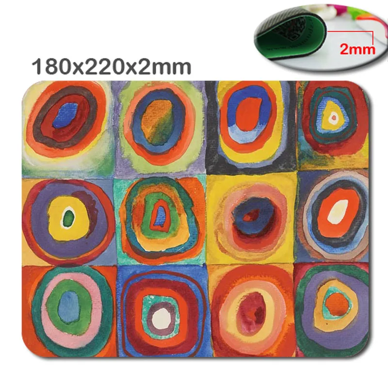 Selling Custom Decorative Mouse Pad Art Print Kandinsky Farbstudie Quadrate Non-slip Backing220X180X2mm.durable office and gift.
Selling Custom Decorative Mouse Pad Art Print Kandinsky Farbstudie Quadrate Non-slip Backing220X180X2mm.durable office and gift.