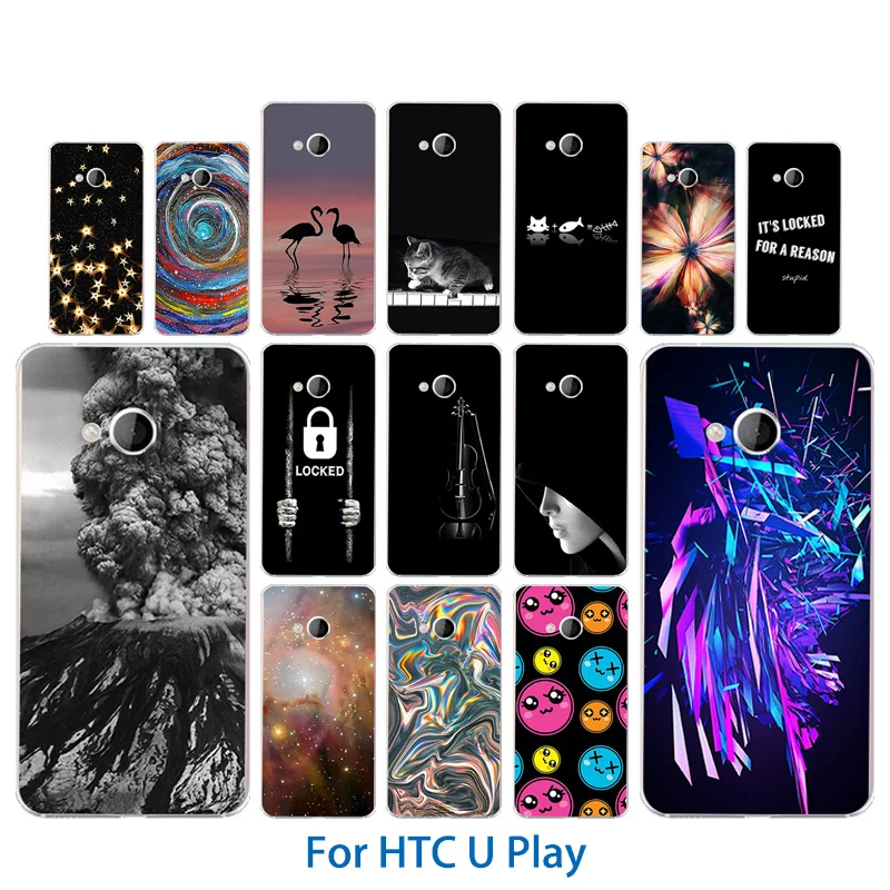 Для HTC U Play Alpine Чехлы 5 2 "Мягкий силиконовый чехол для телефона прозрачный Fundas
