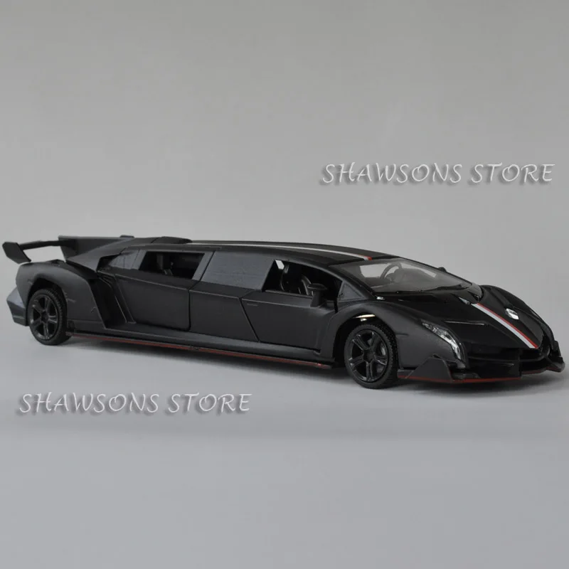 1:32 литая модель автомобиля игрушки тянущийся лимузин Lamborghin Veneno со звуком