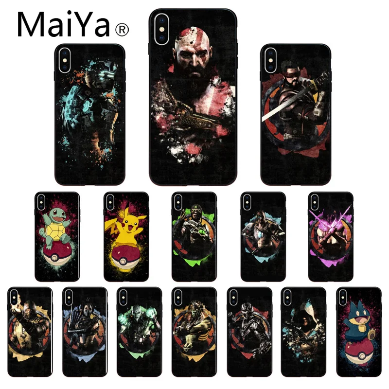 Мягкий чехол для телефона MaiYaCa Game God of War Mortal Kombat Art из ТПУ Apple iPhone 8 7 6 6S Plus X XS MAX 5 5S SE