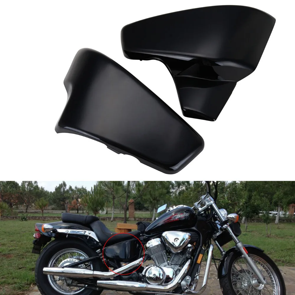 Неопределенные ABS пластик черный аккумулятор боковая крышка для Honda VT 600 Shadow VLX Deluxe