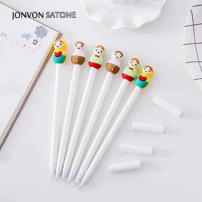 Jonvon Satone 3pcs Creative Cartoon Cute Doll Pen Written Pen Stationery Black gel pens school supplies cute stationery office
Jonvon Satone 3pcs Creative Cartoon Cute Doll Pen Written Pen Stationery Black gel pens school supplies cute stationery office