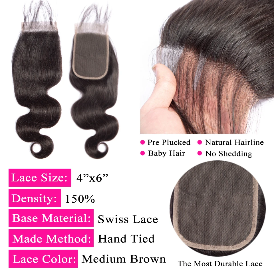 Queenlike 3 Bundles With 4x6 Kim Lace Closure 100% Human Hair Non Remy Brazilian Hair Weave Body Wave Bundles With Closure
Queenlike 3 Bundles With 4x6 Kim Lace Closure 100% Human Hair Non Remy Brazilian Hair Weave Body Wave Bundles With Closure
