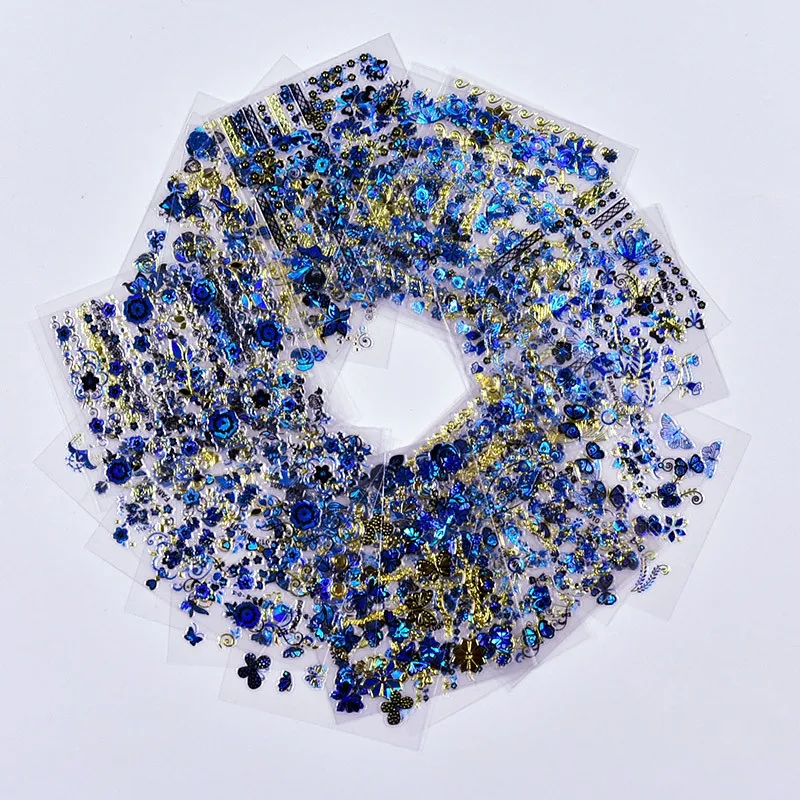 30PCS/Lot Hot Sale 2018 New Arrival Fashion Butterfly Flower 3D Gold Blue Nail Sticker Nails Art Decals 6*5cm
30PCS/Lot Hot Sale 2018 New Arrival Fashion Butterfly Flower 3D Gold Blue Nail Sticker Nails Art Decals 6*5cm