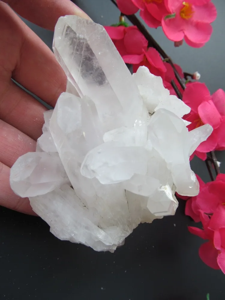 C78 Natural White Quartz Flowers Crystal Clusters Decoration Resistant Healing Stone Feng Shui Decoration 234g
C78 Natural White Quartz Flowers Crystal Clusters Decoration Resistant Healing Stone Feng Shui Decoration 234g