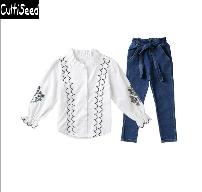 Girls Autumn Sets Clothes Children Long Sleeve Shirt+Jeans Long Pants Sets Kids Party Suits Students Casual Sets Clothing 3-14T
Girls Autumn Sets Clothes Children Long Sleeve Shirt+Jeans Long Pants Sets Kids Party Suits Students Casual Sets Clothing 3-14T