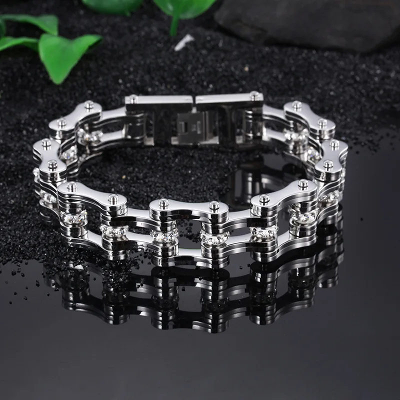 Stainless steel men 's bracelet domineering motorcycle chain bracelet titanium steel bracelet
Stainless steel men 's bracelet domineering motorcycle chain bracelet titanium steel bracelet