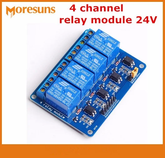 Fast Free Ship 10pcs/lot 24V 4 channel relay module opto-isolator module control board for arduino PIC ARM DSP AVR Raspberry Pi
Fast Free Ship 10pcs/lot 24V 4 channel relay module opto-isolator module control board for arduino PIC ARM DSP AVR Raspberry Pi
