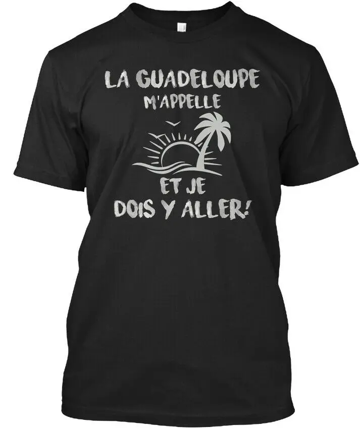 La Guadeloupe Mappelle! Мужская футболка с коротким рукавом облегающие Топы И Футболки