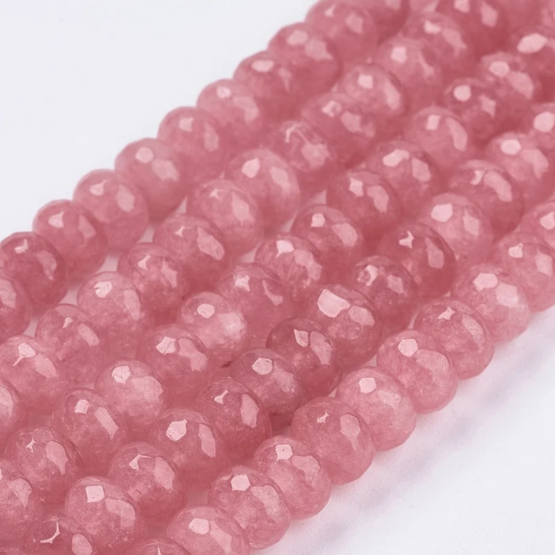 Pandahall 10 strands 8x6mm Natural Dyed Faceted Abacus Drilled Salmon Beads Hole: 1mm; about 65pcs/strand, 15.3"
Pandahall 10 strands 8x6mm Natural Dyed Faceted Abacus Drilled Salmon Beads Hole: 1mm; about 65pcs/strand, 15.3"