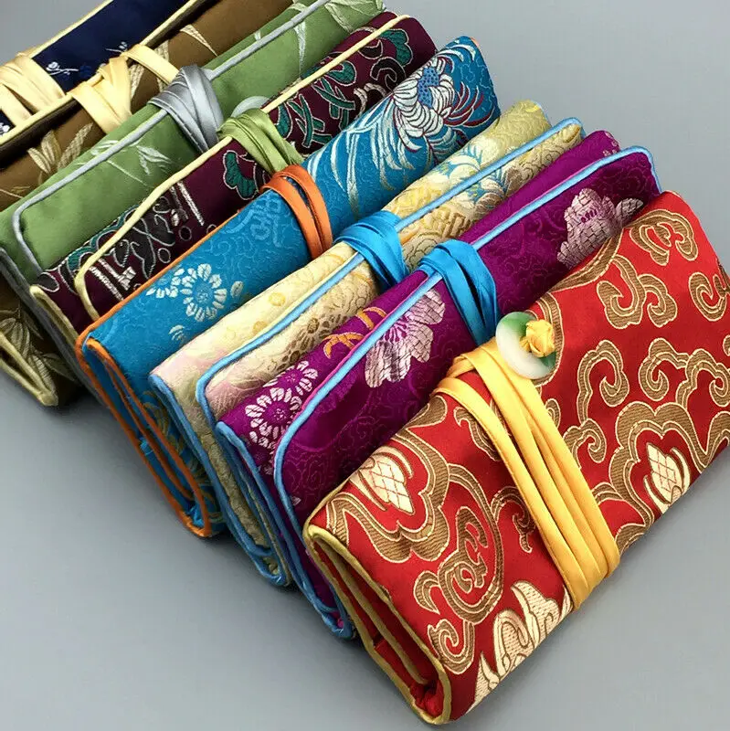 NEW Wholesale SILK JEWELRY TRAVEL BAG Mixed Brocade Fabric Roll Pouch Carrying Case 10PCS Color random
NEW Wholesale SILK JEWELRY TRAVEL BAG Mixed Brocade Fabric Roll Pouch Carrying Case 10PCS Color random