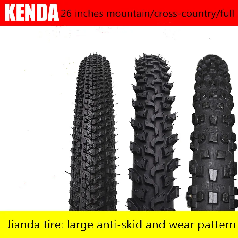 Kenda bicycle outer tires mountain bike tires 26*2.125/2.1/2.0/1.95 extra thick tires
Kenda bicycle outer tires mountain bike tires 26*2.125/2.1/2.0/1.95 extra thick tires