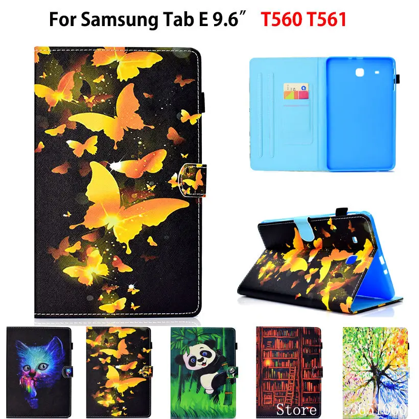 Case For Samsung Galaxy Tab E 9.6" SM-T560 T560 T561 Smart Cover Funda Panda butterfly Pattern Silicone PU Leather Stand Shell
Case For Samsung Galaxy Tab E 9.6" SM-T560 T560 T561 Smart Cover Funda Panda butterfly Pattern Silicone PU Leather Stand Shell