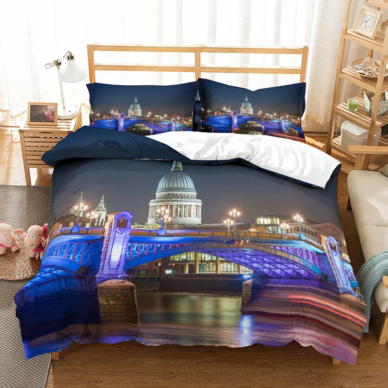 Beautiful city night bedding quilt cover bed cover pillowcase bedding set 3d digital printing 2/3 piece set bedding
Beautiful city night bedding quilt cover bed cover pillowcase bedding set 3d digital printing 2/3 piece set bedding