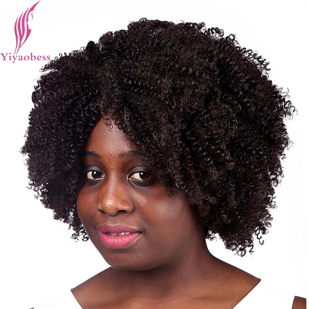 Yiyaobess 35cm Short Afro Kinky Curly Wig Synthetic Hair Heat Resistant African American Wigs For Black Women
Yiyaobess 35cm Short Afro Kinky Curly Wig Synthetic Hair Heat Resistant African American Wigs For Black Women