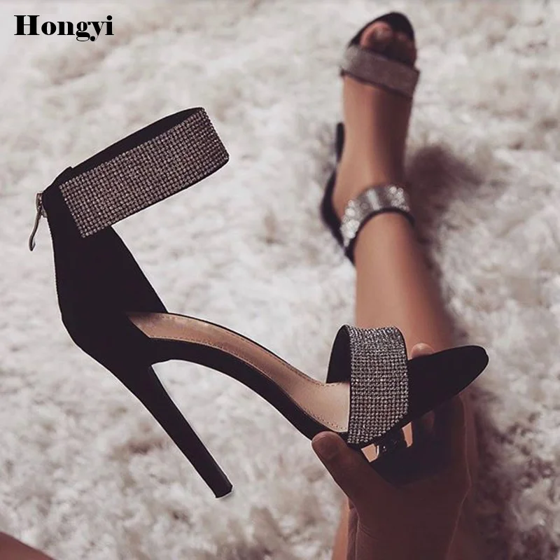 Women Thin Heeled Sandals Bandage Rhinestone Ankle Strap Pumps Super High Heels 11.5 CM Lady Crystal Summer Shoes
Women Thin Heeled Sandals Bandage Rhinestone Ankle Strap Pumps Super High Heels 11.5 CM Lady Crystal Summer Shoes