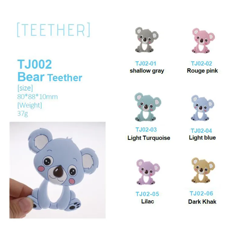 10pcs Animal Bpa Free Koala Silicone Teethers Bear Baby Teether Toys Infant Teething Pendant Toys Chewing Nursing Gifts
10pcs Animal Bpa Free Koala Silicone Teethers Bear Baby Teether Toys Infant Teething Pendant Toys Chewing Nursing Gifts