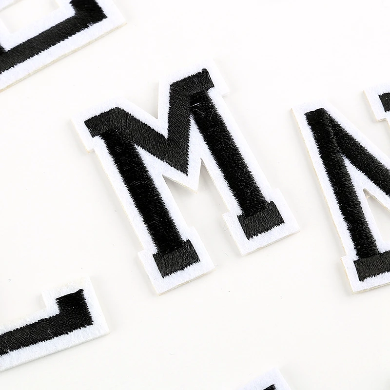 Letter Patches For Clothes Black White Small Embroidered ABC Alphabet Patch Iron on Sewing On Applicatue For Children Clothing
Letter Patches For Clothes Black White Small Embroidered ABC Alphabet Patch Iron on Sewing On Applicatue For Children Clothing
