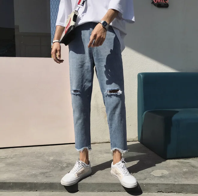 Male Denim Jeans Trousers Jeans For Mens Pants Men Pants New Skinny Jeans Men Biker Straight Hip Hop Frayed Hole
Male Denim Jeans Trousers Jeans For Mens Pants Men Pants New Skinny Jeans Men Biker Straight Hip Hop Frayed Hole