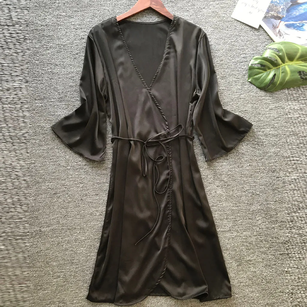 Sexy Fashion Robe De Nuit Femme Nightdress Polyester Sleepwear Nightgown Set Women Robe Babydoll Belt Underwear Satin Sleepwear
Sexy Fashion Robe De Nuit Femme Nightdress Polyester Sleepwear Nightgown Set Women Robe Babydoll Belt Underwear Satin Sleepwear