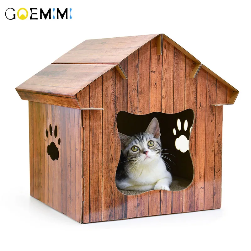 Pet Cat Kennel Paper House Foldable Cat scratch board Inside Dog House Top Quality Pet Bed For Cats cama para gato
Pet Cat Kennel Paper House Foldable Cat scratch board Inside Dog House Top Quality Pet Bed For Cats cama para gato