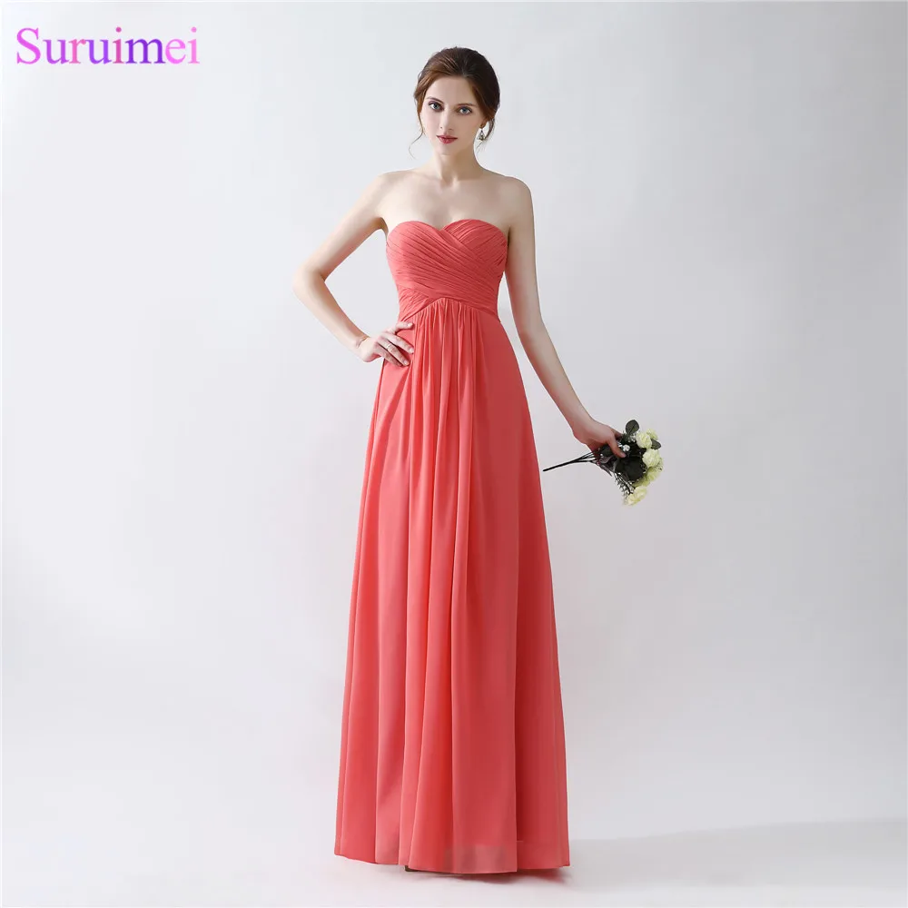 Cheap Chiffon Evening Dresses Floor Legnth Sweetheart Off The Shoulder Zippered Back Red Coral Evening Gown Girls Dresses
Cheap Chiffon Evening Dresses Floor Legnth Sweetheart Off The Shoulder Zippered Back Red Coral Evening Gown Girls Dresses