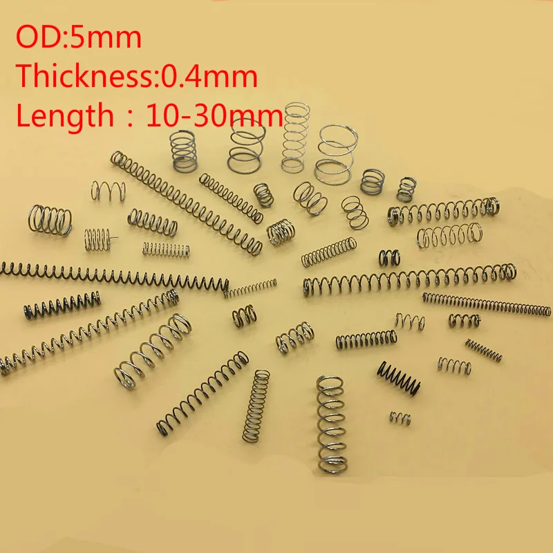 304 stainless steel compression spring Repair spring suit Return spring wire spring 0.4mm Outer diameter 5mm
304 stainless steel compression spring Repair spring suit Return spring wire spring 0.4mm Outer diameter 5mm