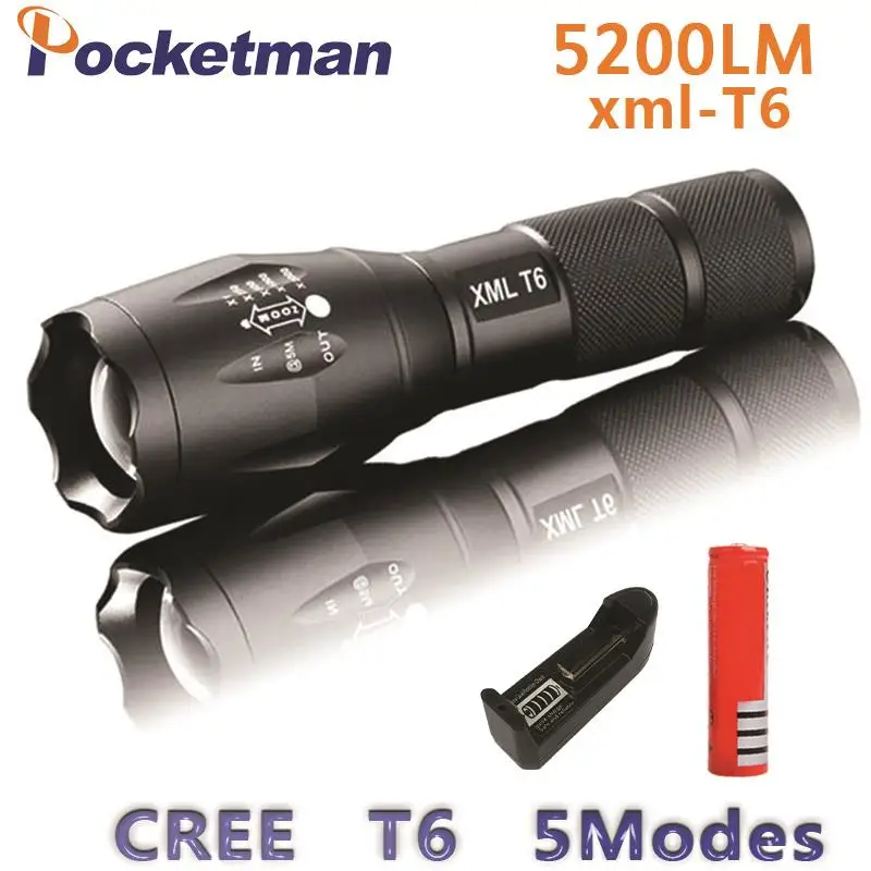 Lanterna XM-L T6 5200LM Tactical Flashlight Torch Zoom Linternas LED Flashlight for 3xAAAor 18650 Rechargeable Battery
Lanterna XM-L T6 5200LM Tactical Flashlight Torch Zoom Linternas LED Flashlight for 3xAAAor 18650 Rechargeable Battery