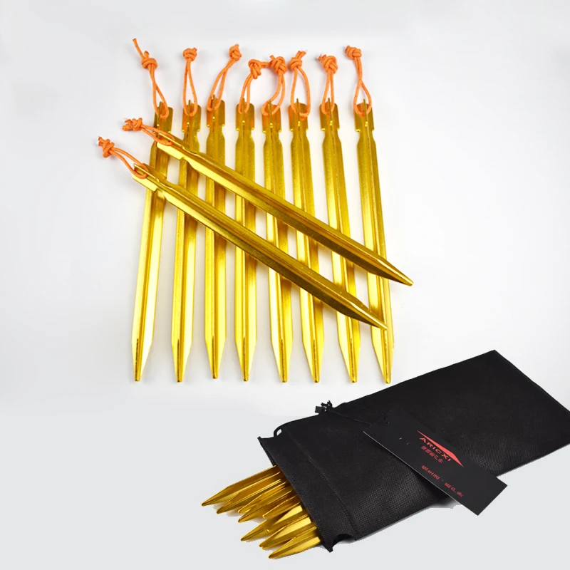 10pcs Tent Pegs 7 inch Aluminum Tent Stake with Rope Outdoor Tent accessories pins awning pegs stake Tent pegs
10pcs Tent Pegs 7 inch Aluminum Tent Stake with Rope Outdoor Tent accessories pins awning pegs stake Tent pegs