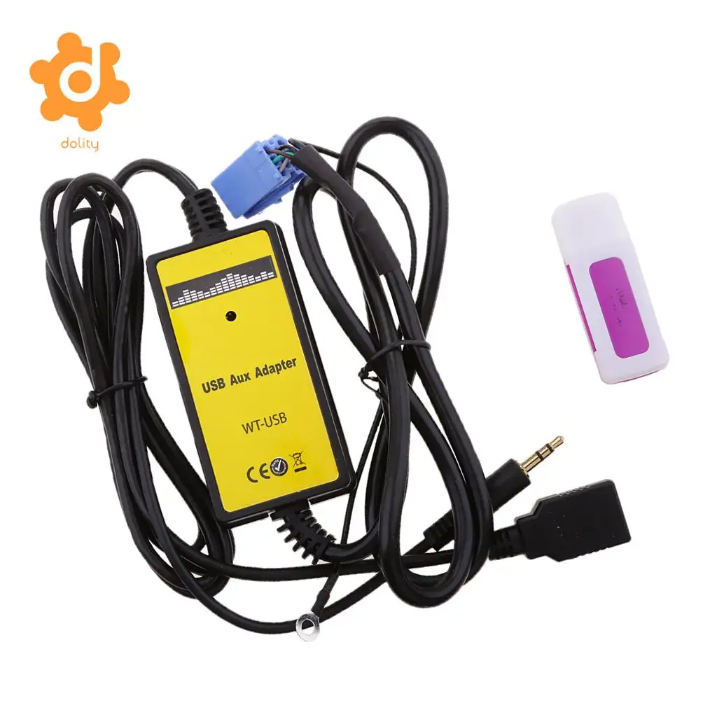 Автомобильный usb адаптер dolity 3 5 мм для mp3 плеера AUX In VW Skoda Seat Ford|interface adapter|adapter auxaux in |