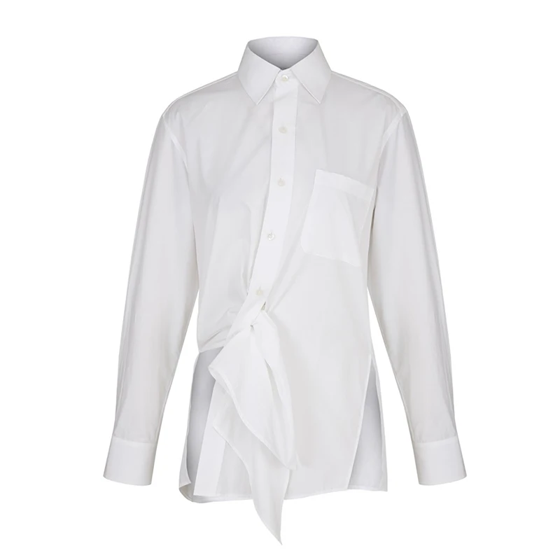 AEL Fashion Irregular Women's Ruched White Shirt Casual Sexy Tops Long Sleeve Pure Cotton Blouse 2019 Hight Quality Clothing
AEL Fashion Irregular Women's Ruched White Shirt Casual Sexy Tops Long Sleeve Pure Cotton Blouse 2019 Hight Quality Clothing