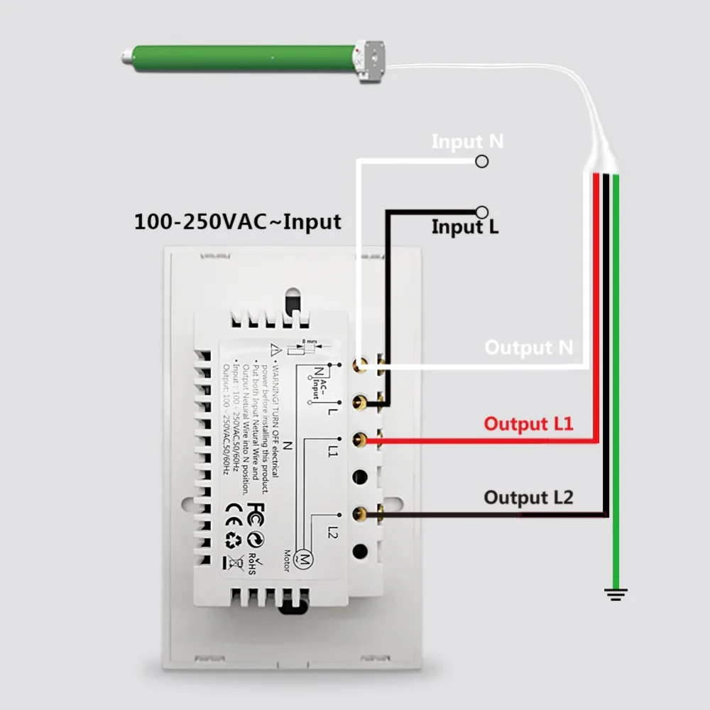 US WiFi Roller Shades Switch for Electric Motorized Roller Blinds Google Home Alexa Echo Voice Control App Timer Schedule
US WiFi Roller Shades Switch for Electric Motorized Roller Blinds Google Home Alexa Echo Voice Control App Timer Schedule