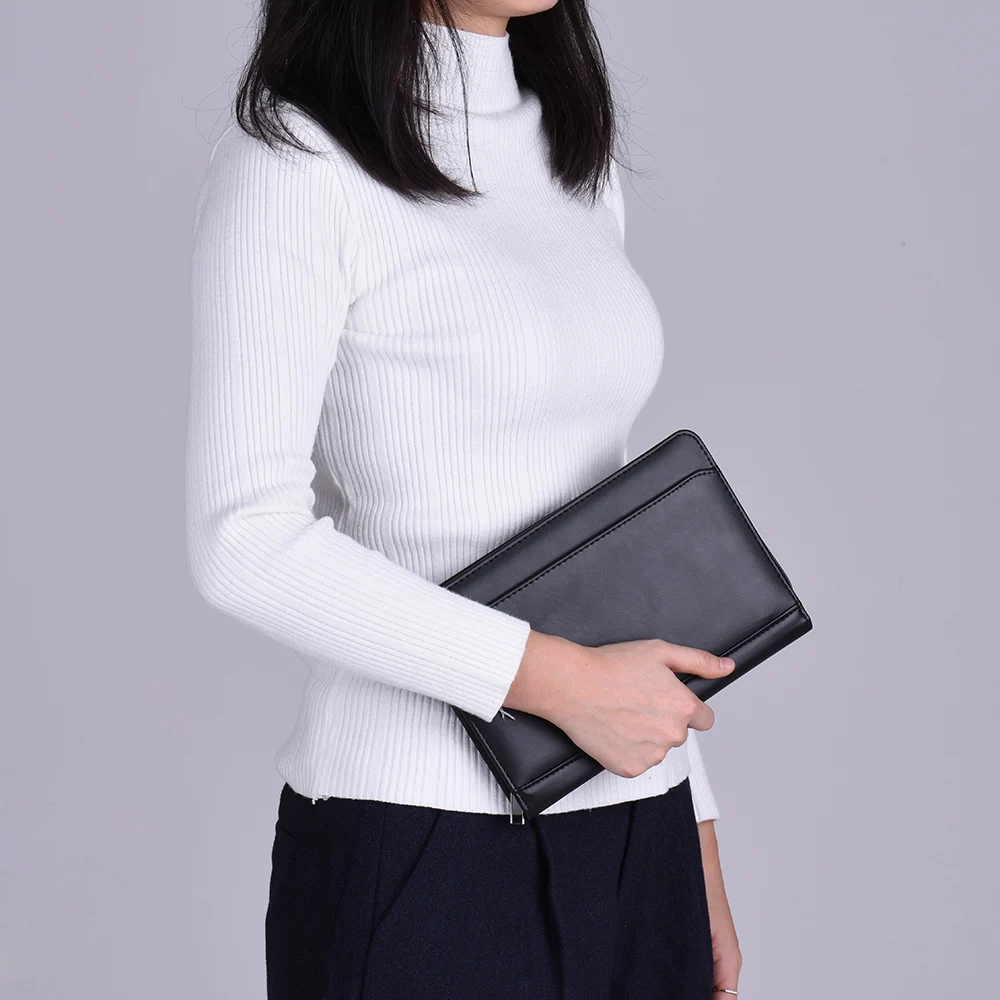 Portable Business Portfolio Padfolio Folder Document Case Organizer A5 PU Leather with Business Card Holder
Portable Business Portfolio Padfolio Folder Document Case Organizer A5 PU Leather with Business Card Holder