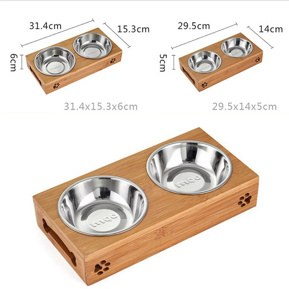 Dog Pet Bowl Bamboo Pet Stainless Steel Ceramic Feeding and Drinking Bowls Combination with Bamboo Frame for Dog Cats Pet Feeder
Dog Pet Bowl Bamboo Pet Stainless Steel Ceramic Feeding and Drinking Bowls Combination with Bamboo Frame for Dog Cats Pet Feeder