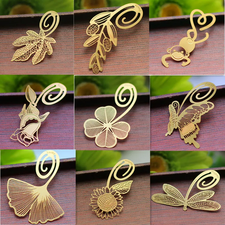 gold color copper bookmark cute metal bookmark four leaf clover butterfly smile face leaves monkey cartoon sunflower bookmark
gold color copper bookmark cute metal bookmark four leaf clover butterfly smile face leaves monkey cartoon sunflower bookmark