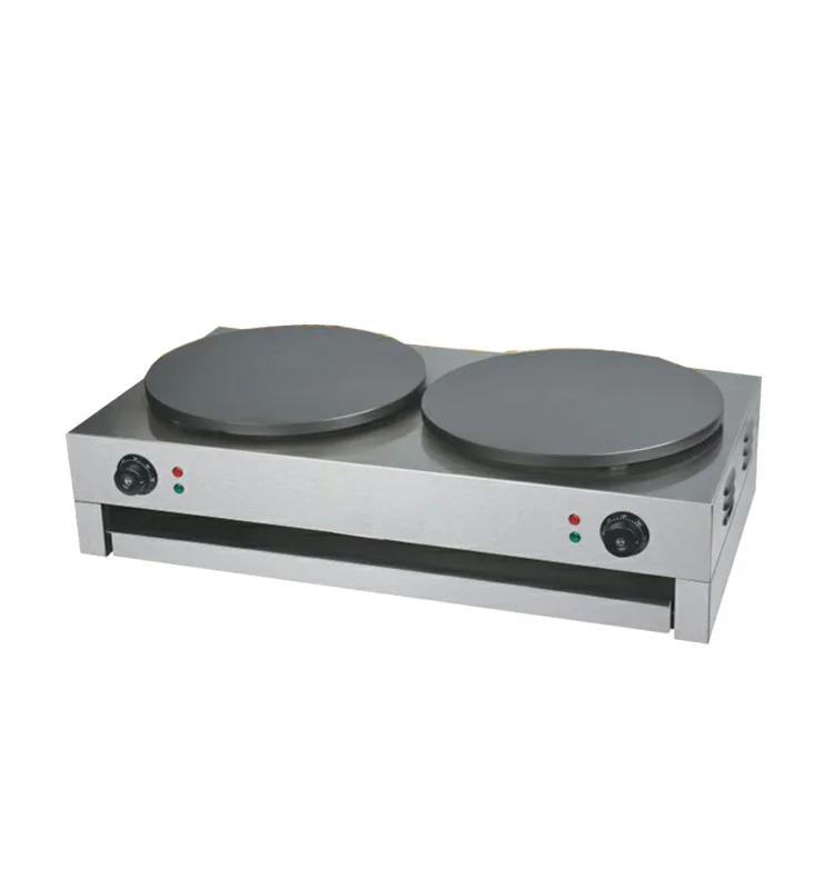 CE Certified electric propane pancake crepe maker with double pan for sale