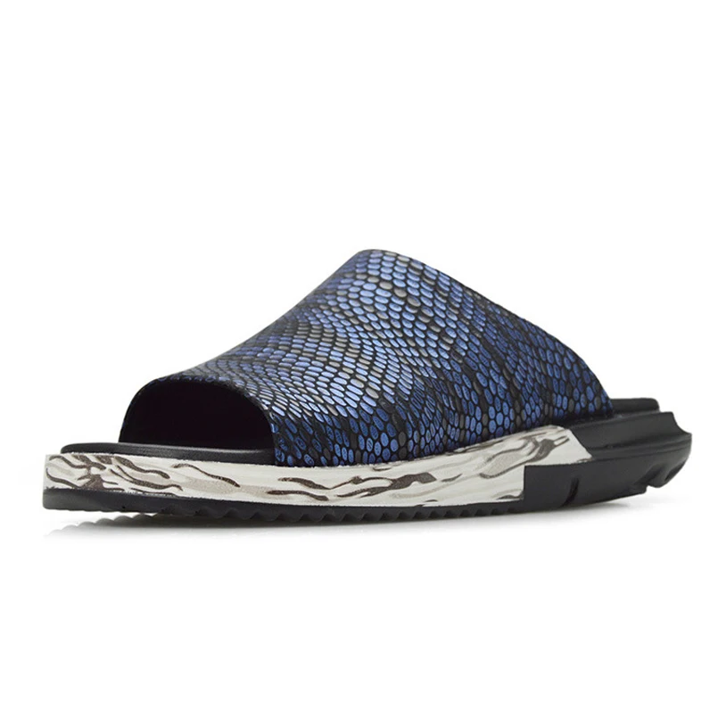 Мужские кожаные шлепанцы, натуральная кожа, летние сандалии, портативная пляжная обувь, толстая подошва, змеиная кожа, трендовые
Мужские кожаные шлепанцы, натуральная кожа, летние сандалии, портативная пляжная обувь, толстая подошва, змеиная кожа, трендовые