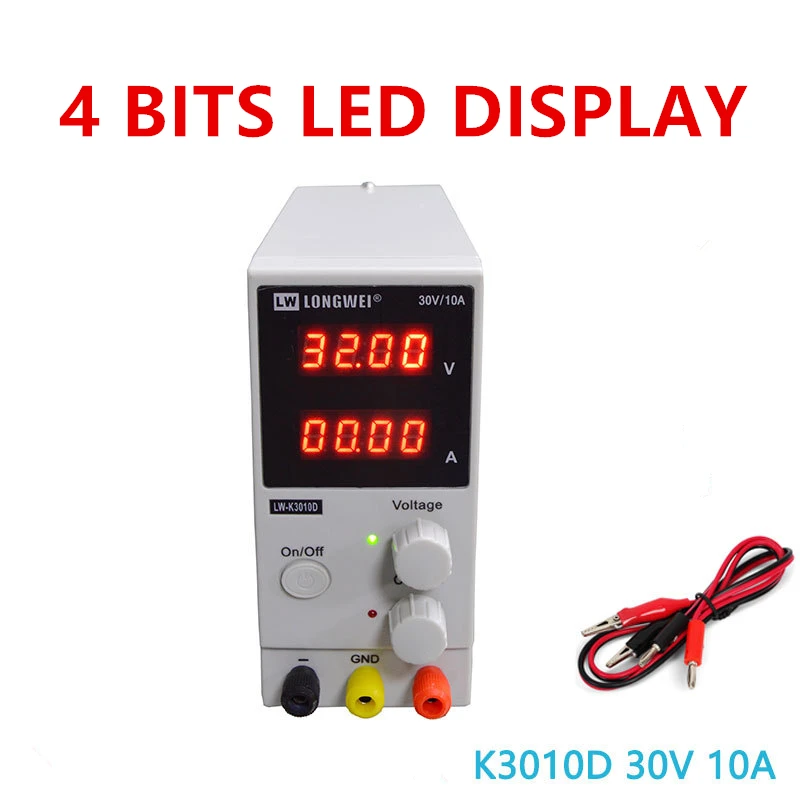30V 10A 4 Bits LED Display Adjustable Switching Regulator DC Power Supply Laptop Repair 110V-220V Current Voltage Stabilizers
30V 10A 4 Bits LED Display Adjustable Switching Regulator DC Power Supply Laptop Repair 110V-220V Current Voltage Stabilizers