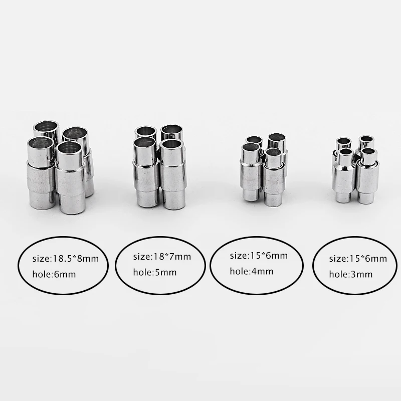 10set Geometric Cylinders Magnetic Clasp for 3/4/5/6mm Round Leather Cord DIY Jewelry Making Accessories Findings
10set Geometric Cylinders Magnetic Clasp for 3/4/5/6mm Round Leather Cord DIY Jewelry Making Accessories Findings