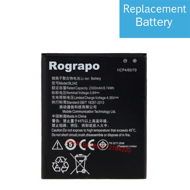 Аккумулятор 2300 мА · ч для Lenovo K3 BL-242 K30-W A6000 A3860 A3580 A3900 A6010 Plus BL242 K30-T BL-242
Аккумулятор 2300 мА · ч для Lenovo K3 BL-242 K30-W A6000 A3860 A3580 A3900 A6010 Plus BL242 K30-T BL-242