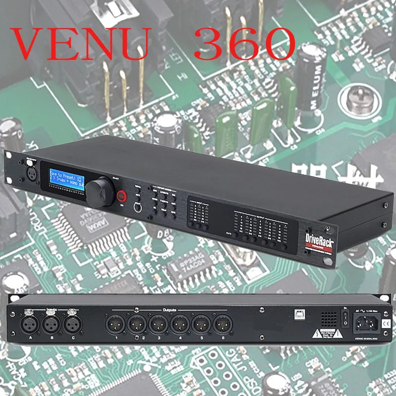 VENU360 professional digital audio processor 3 input and 6 output digital effects equalizer
VENU360 professional digital audio processor 3 input and 6 output digital effects equalizer