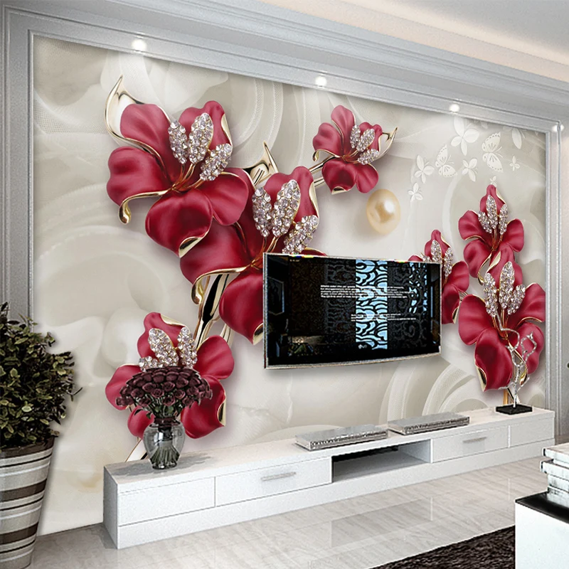 Custom Mural Wallpaper 3D Stereo Relief Flowers Jewelry Photo Wall Painting Living Room TV Sofa Background Wall Paper Home Decor
Custom Mural Wallpaper 3D Stereo Relief Flowers Jewelry Photo Wall Painting Living Room TV Sofa Background Wall Paper Home Decor