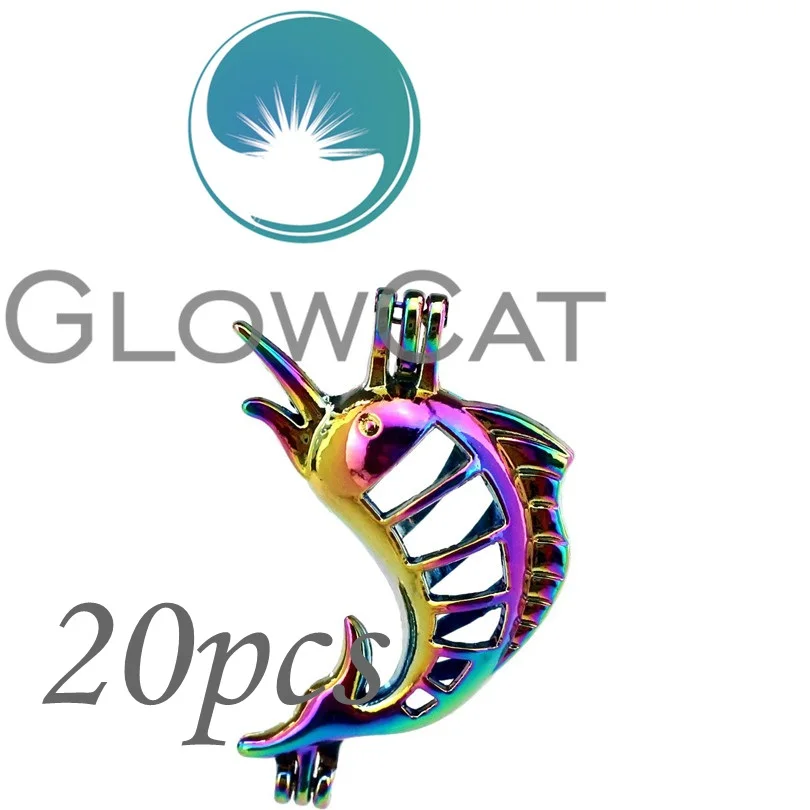 20x CC203 Rainbow Color Ocean Fish Beads Cage Jewelry Making Essential Oil Diffuser Pearl Cage Locket Pendant
20x CC203 Rainbow Color Ocean Fish Beads Cage Jewelry Making Essential Oil Diffuser Pearl Cage Locket Pendant