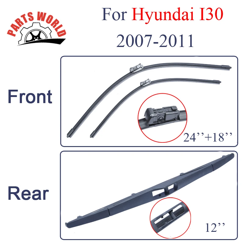 Передние и задние щетки стеклоочистителя для Hyundai I30 2007 2008 2009 2010 стеклоочистители