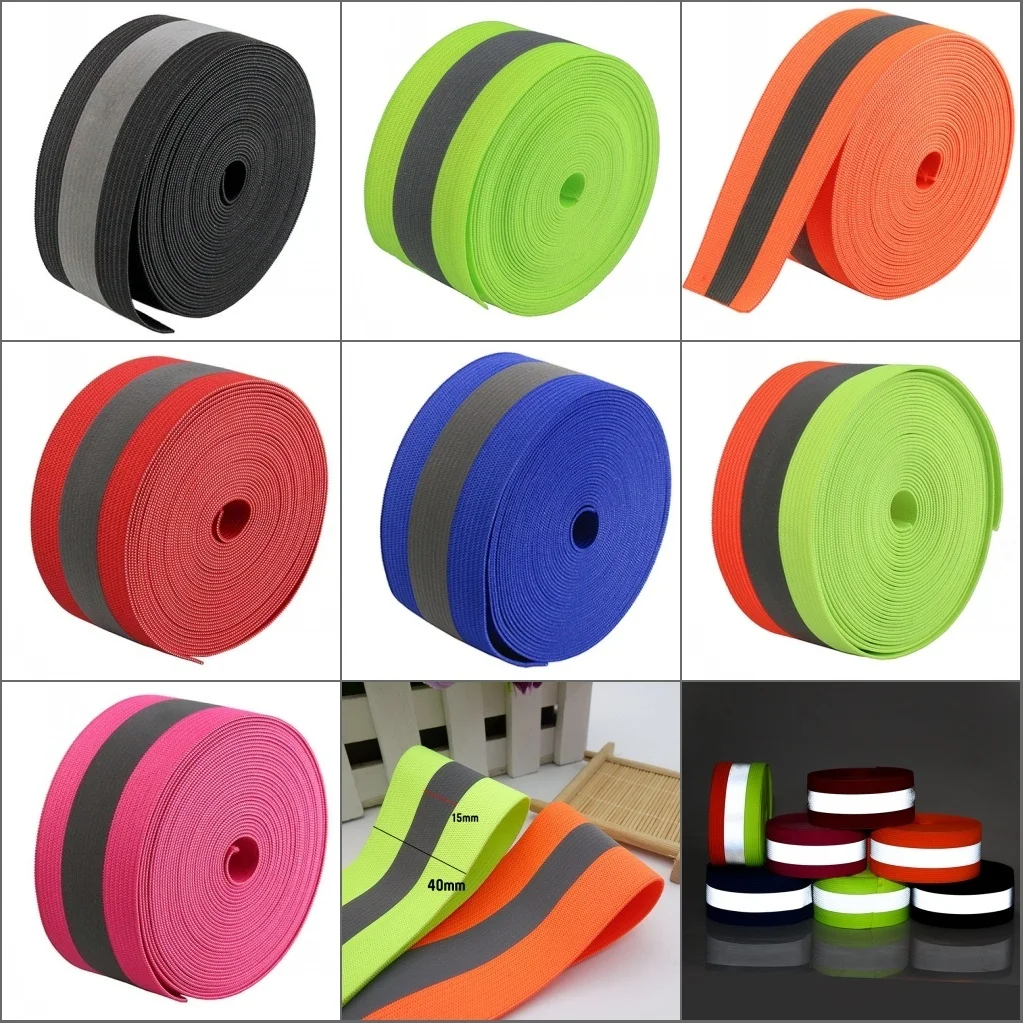 40mmx15mm x 2meter Stretchable Reflective Elastic Tape Band Belt Fabric 7 Colors By Choice
40mmx15mm x 2meter Stretchable Reflective Elastic Tape Band Belt Fabric 7 Colors By Choice